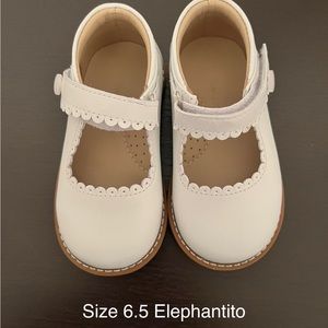 White Elephantitio Leather Mary Jane Booties (Size 6.5) NIB